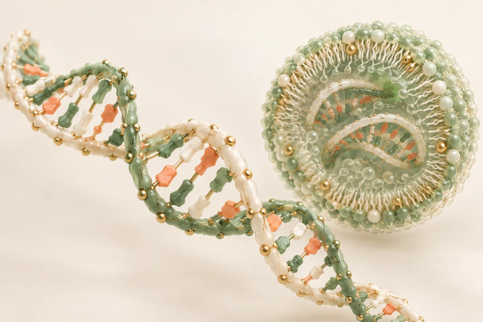 RNA and lipid nanoparticle, conceptual illustration